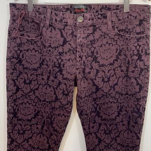 L'Wren Scott at Banana Republic Purple Floral Jeans 31